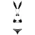 Obsessive Night Bunny - disfraz de conejita de cuatro piezas para mujer (negro)