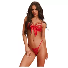   Obsessive Gifty - conjunto de lencería sexy de dos piezas para mujer (rojo)