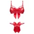 Obsessive Gifty - conjunto de lencería sexy de dos piezas para mujer (rojo)