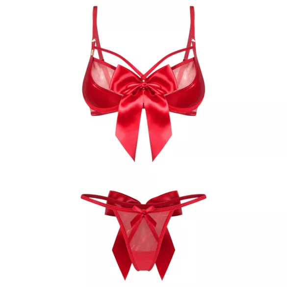 Obsessive Gifty - conjunto de lencería sexy de dos piezas para mujer (rojo) - L/XL