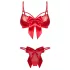 Obsessive Gifty - conjunto de lencería sexy de dos piezas para mujer (rojo) - L/XL