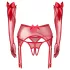 Obsessive Gifty - conjunto de tres piezas con liguero (rojo) - L/XL