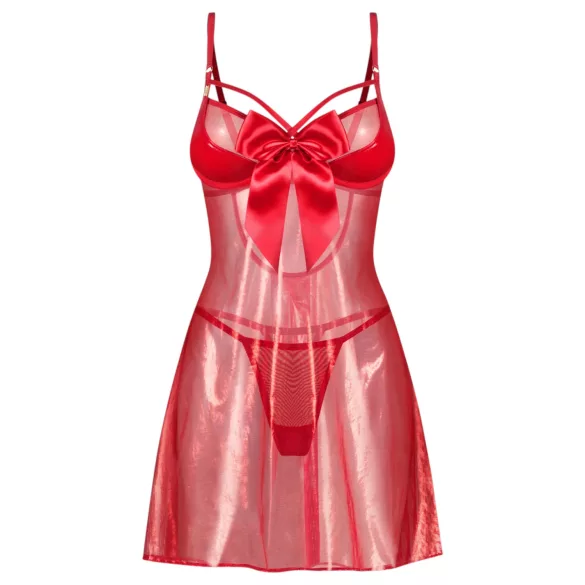 Obsessive Gifty - conjunto de babydoll y tanga (rojo) - L/XL