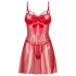 Obsessive Gifty - conjunto de babydoll y tanga (rojo) - L/XL