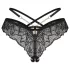 Obsessive Matildea - tanga de encaje abierto (negro) - L/XL