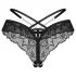 Obsessive Matildea - tanga de encaje abierto (negro) - L/XL