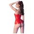 Chilirose CR 4491 - corset con cremallera - rojo