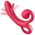 Sweet Play - Vibrador con estimulador de clítoris - silicona - rojo