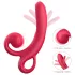 Sweet Play - Vibrador con estimulador de clítoris - silicona - rojo