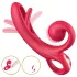 Sweet Play - Vibrador con estimulador de clítoris - silicona - rojo