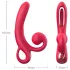 Sweet Play - Vibrador con estimulador de clítoris - silicona - rojo