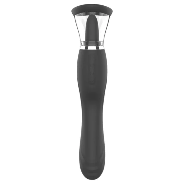 Erospace Sweet Play - Vibrador 2 en 1 para clítoris con lengua y succión (negro)