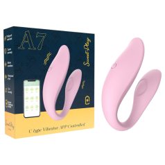   Sweet Play - vibrador para parejas inteligente - silicona rosa