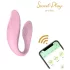 Erospace Sweet Play - vibrador para parejas controlado por aplicación (rosa)