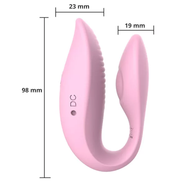 Erospace Sweet Play - vibrador para parejas controlado por aplicación (rosa)