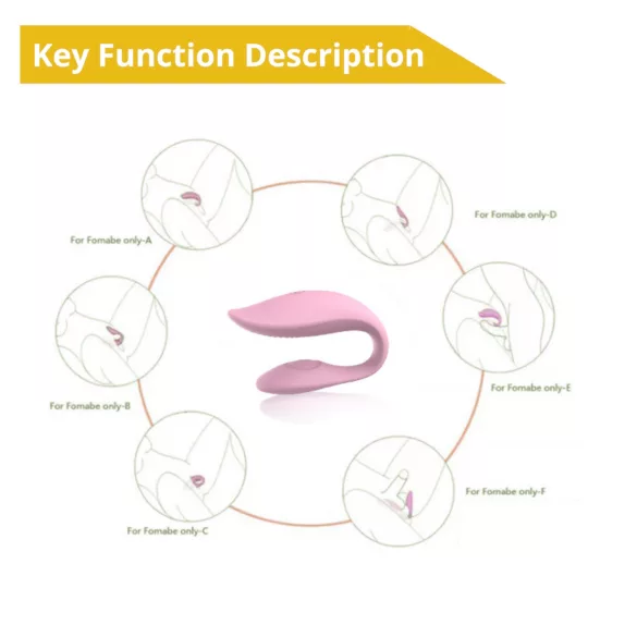 Erospace Sweet Play - vibrador para parejas controlado por aplicación (rosa)