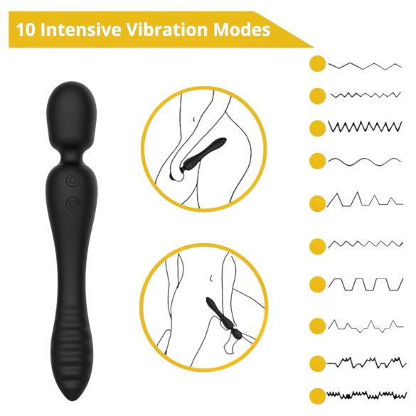 Sweet Play - Vibrador Negro de Masaje y Punto G