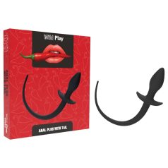 Wild Play - plug anal con cola - silicona negra