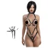 Wild Play - body lencería femenina - encaje negro