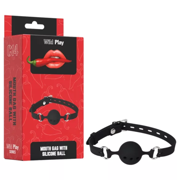 Wild Play - mordaza de silicona - negro