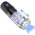 Men's Play - masturbador negro giratorio, succionador y vibrador
