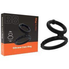 Men's Play - anillo pene y testículos - silicona negra