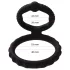 Men's Play - anillo pene y testículos - silicona negra