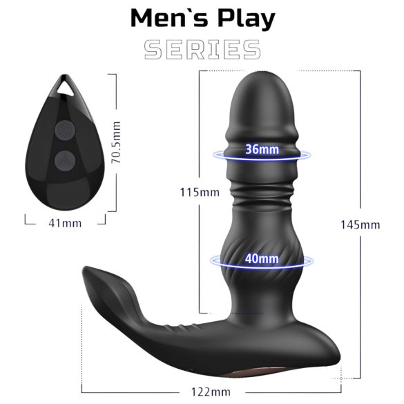 Men's Play - consolador prostático vibrador con movimiento arriba-abajo