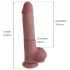 Erospace Natural Play - dildo de silicona 24 cm (color carne)