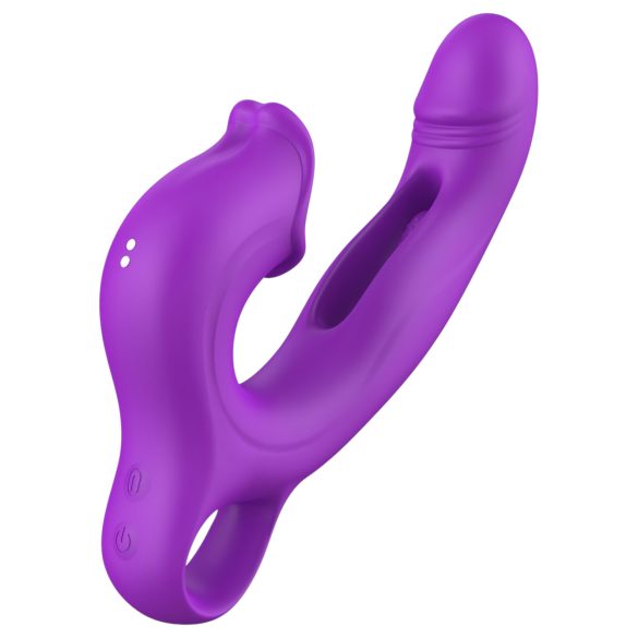 Sweet Play - vibrador punto G con movimiento y succión - silicona lila