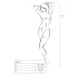 Passion BS007 - body de red estampado - blanco - talla S-L