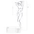 Passion BS035 - Body de red con tirantes (negro) - Tallas S-L
