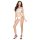 Passion BS035 - Body de red abierta con tirantes (blanco) - Talla S-L