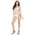 Passion BS035 - Body de red abierta con tirantes (blanco) - Talla S-L