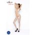 Passion BS044 - mono abierto de red con estampado floral (blanco) - Talla S-L