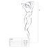 Passion BS048 - Mono de red abierto con cuello halter (negro) - Tallas S-L