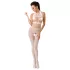 Passion BS048 - body de red abierto con cuello halter - blanco - talla S-L