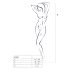 Passion BS048 - Mono de red abierto con cuello halter (blanco) - Tallas S-L