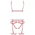 Passion Magali - arnés corporal con decoración - set 3 piezas - rojo