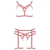 Passion Magali - arnés corporal con decoración - set 3 piezas - rojo