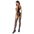 Conjunto de malla Passion BS057 - diseño zigzag (negro) - Tallas S-L