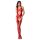 Passion BS057 - Conjunto de malla zigzag (rojo) - Talla S-L