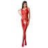 Passion BS061 - Conjunto de red floral (rojo) - Tallas S-L