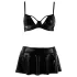 Passion Deby - conjunto de sujetador y minifalda - negro