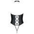 Passion Nancy - body abierto con tiras cruzadas (negro) - L/XL
