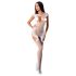 Passion BS082 - Conjunto de encaje sin mangas - Blanco (Tallas S-L)