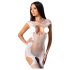 Passion BS082 - Conjunto de encaje sin mangas - Blanco (Tallas S-L)