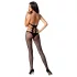 Passion BS084 - body entero con cordones - top integrado - negro (S-L)