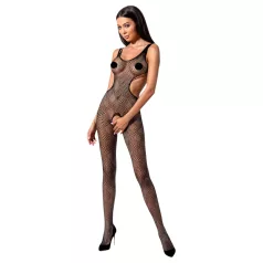   Passion BS085 - body abierto con estampado mosaico - negro (S-L)