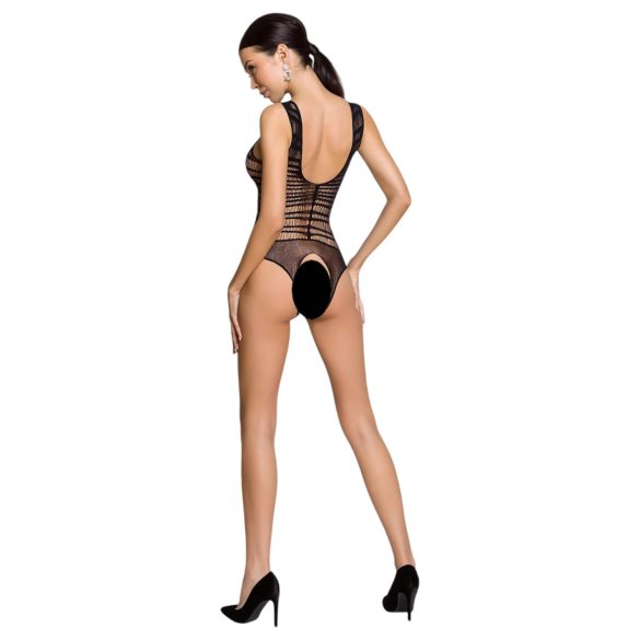 Passion BS086 - Body de bandas transparentes (negro) - Tallas S-L